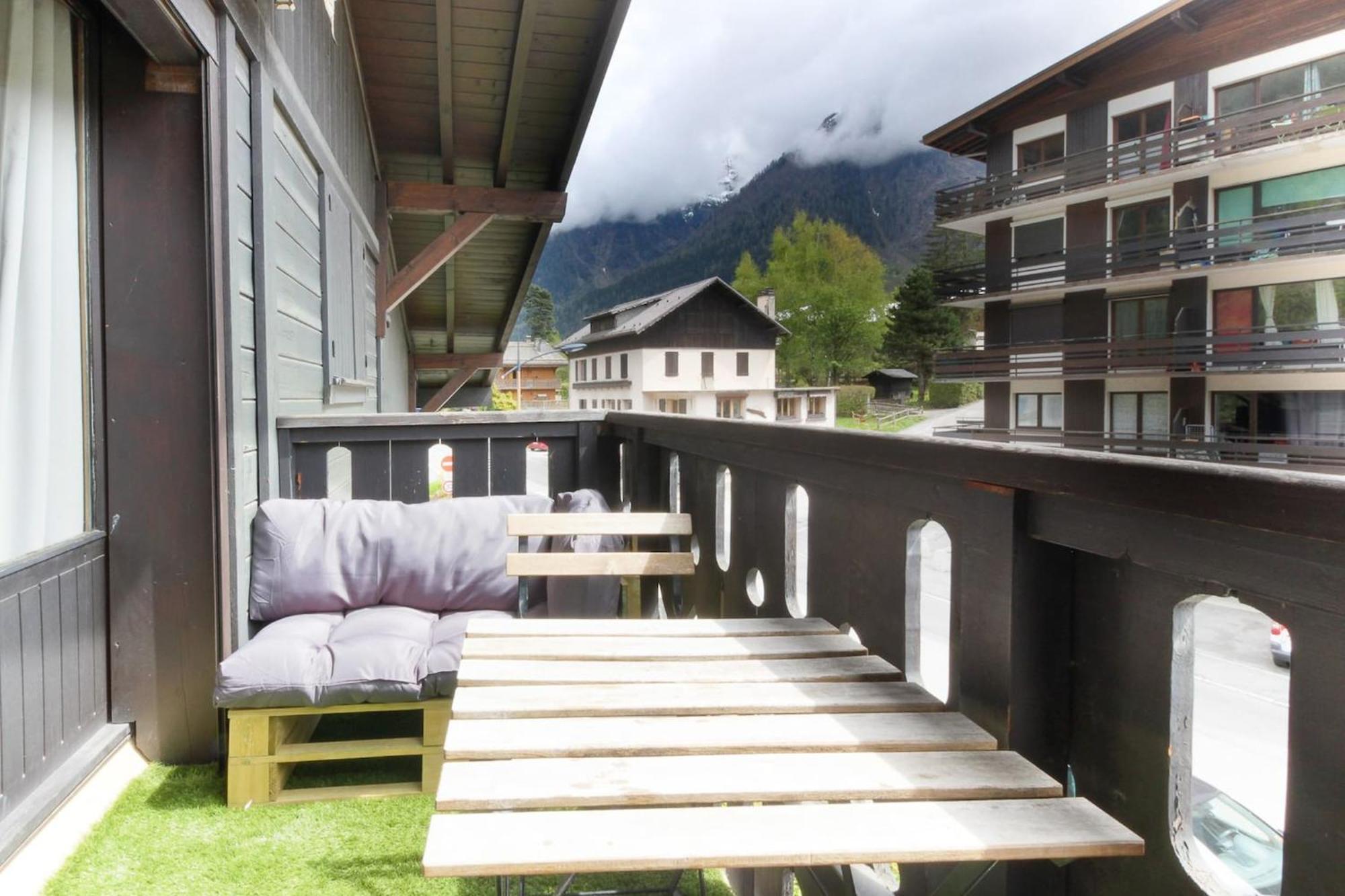 Les Dryades - Renove - Balcon Avec Vue Mt Blanc Les Houches Exteriér fotografie